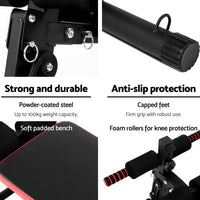 Thumbnail for Everfit Adjustable Sit Up Bench Press Weight Gym Home Exercise Fitness Decline
