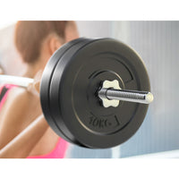 Thumbnail for 48KG Barbell Weight Set Plates Bar Bench Press Fitness Exercise Home Gym 168cm