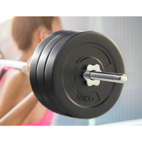 Thumbnail for 68KG Barbell Weight Set Plates Bar Bench Press Fitness Exercise Home Gym 168cm