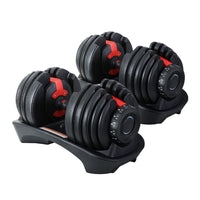 Thumbnail for 2Pcs 24kg Adjustable Dumbbell Weight Dumbbells Plates Home Gym Fitness Exercise