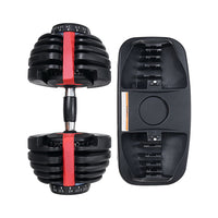 Thumbnail for 2Pcs 24kg Adjustable Dumbbell Weight Dumbbells Plates Home Gym Fitness Exercise