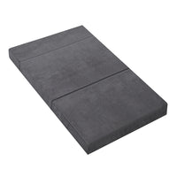 Thumbnail for Giselle Bedding Double Size Folding Foam Mattress Portable Bed Mat Velvet Dark Grey