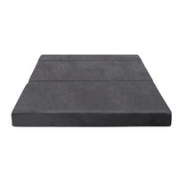 Thumbnail for Giselle Bedding Double Size Folding Foam Mattress Portable Bed Mat Velvet Dark Grey