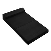 Thumbnail for Giselle Bedding Folding Foam Mattress Portable Double Sofa Bed Mat Air Mesh Fabric Black