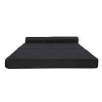 Thumbnail for Giselle Bedding Folding Foam Mattress Portable Double Sofa Bed Mat Air Mesh Fabric Black