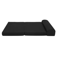 Thumbnail for Giselle Bedding Folding Foam Mattress Portable Double Sofa Bed Mat Air Mesh Fabric Black