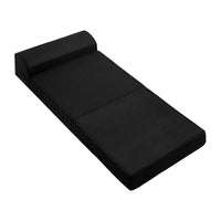 Thumbnail for Giselle Bedding Folding Foam Mattress Portable Single Sofa Bed Mat Air Mesh Fabric Black