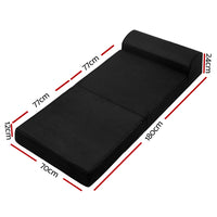 Thumbnail for Giselle Bedding Folding Foam Mattress Portable Single Sofa Bed Mat Air Mesh Fabric Black