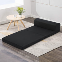 Thumbnail for Giselle Bedding Folding Foam Mattress Portable Single Sofa Bed Mat Air Mesh Fabric Black