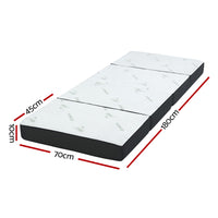 Thumbnail for Giselle Bedding Portable Mattress Folding Foldable Foam Floor Bed Tri Fold 180cm