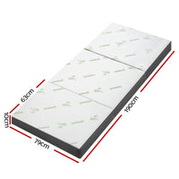 Thumbnail for Giselle Bedding Folding Foam Portable Mattress Bamboo Fabric