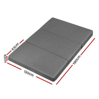 Thumbnail for Giselle Bedding Double Size Folding Foam Mattress Portable Bed Mat Dark Grey