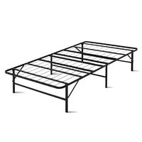 Thumbnail for Artiss Folding Bed Frame Metal Bed Base King Single Size Portable Black