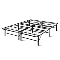 Thumbnail for Artiss Folding Queen Metal Bed Frame - Black