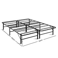 Thumbnail for Artiss Folding Queen Metal Bed Frame - Black