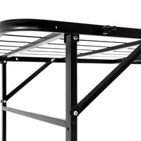 Thumbnail for Artiss Folding Queen Metal Bed Frame - Black