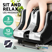 Thumbnail for Livemor Foot Massager Ankle Calf Leg Massagers Shiatsu Kneading Rolling Silver