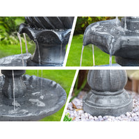 Thumbnail for Gardeon Solar Water Feature 3 Tiers Black 93cm