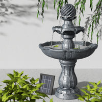 Thumbnail for Gardeon Solar Water Feature 3 Tiers Black 93cm