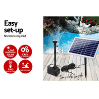 Thumbnail for Gardeon Solar Pond Pump Powered Water Fountain Outdoor Submersible Filter 6.6FT