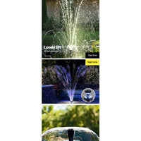 Thumbnail for Gardeon Solar Pond Pump with Battery Kit LED Lights 6.6FT