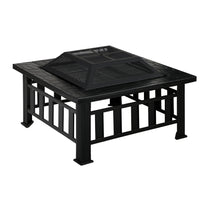 Thumbnail for Fire Pit BBQ Table Grill Outdoor Garden Wood Burning Fireplace Stove