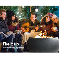 Thumbnail for Grillz Outdoor Portable Fire Pit Bowl Wood Burning Patio Oven Heater Fireplace