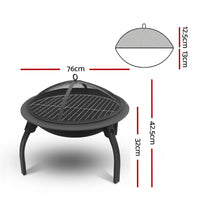 Thumbnail for Fire Pit BBQ Charcoal Grill Smoker Portable Outdoor Camping Garden Pits 30