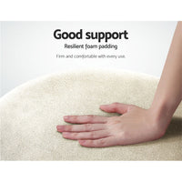 Thumbnail for Artiss Round Velvet Foot Stool Ottoman Foot Rest Pouffe Padded Seat Footstool