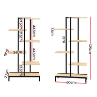 Thumbnail for Artiss 6-tier Indoor Outdoor Metal Wood Plant Stand Garden Shelf Garden Display