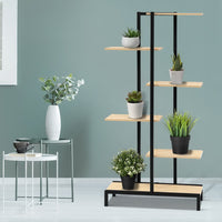 Thumbnail for Artiss 6-tier Indoor Outdoor Metal Wood Plant Stand Garden Shelf Garden Display