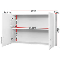 Thumbnail for Cefito Wall Cabinet Storage Bathroom Kitchen Bedroom Cupboard Organiser White