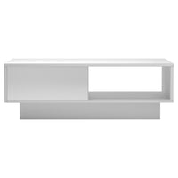 Thumbnail for Artiss Coffee Table LED Lights High Gloss Storage Drawer Modern Furniture White