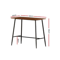 Thumbnail for Artiss Bar Table Industrial Dining Desk High Wood Kitchen Shelf Wooden Cafe Pub