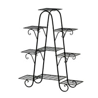 Thumbnail for Artiss Plant Stand Outdoor Indoor Metal Flower Pots Rack Corner Shelf Black