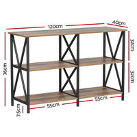 Thumbnail for Artiss Console Table Hallway Sofa Table Entry Desk Retro Metal Display Furniture