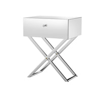 Thumbnail for Artiss Mirrored Bedside Table Drawers Side Table Storage Nightstand Silver MOCO