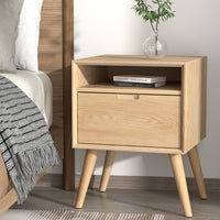 Thumbnail for Artiss Bedside Table Drawers Side Table Shelf Storage Cabinet Nightstand GORR