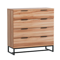 Thumbnail for Artiss 4 Chest of Drawers Cabinet Dresser Table Tallboy Storage Bedroom Rust Oak