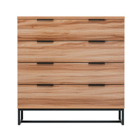 Thumbnail for Artiss 4 Chest of Drawers Cabinet Dresser Table Tallboy Storage Bedroom Rust Oak