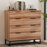 Thumbnail for Artiss 4 Chest of Drawers Cabinet Dresser Table Tallboy Storage Bedroom Rust Oak