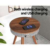 Thumbnail for Artiss Smart Coffee Table Side End Tables Wireless Charging Bluetooth Speaker