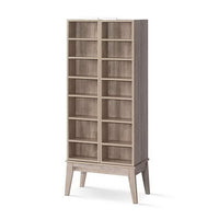 Thumbnail for Artiss CD DVD Media Storage Display Shelf Folding Cabinet Bookshelf Bluray Rack Oak