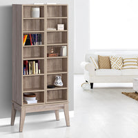 Thumbnail for Artiss CD DVD Media Storage Display Shelf Folding Cabinet Bookshelf Bluray Rack Oak