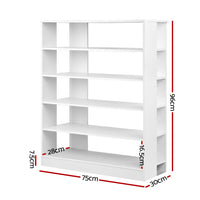 Thumbnail for Artiss 6-Tier Shoe Rack Cabinet - White