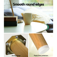 Thumbnail for Artiss Coffee Table Round Side End Tables Bedside Furniture Wooden Scandinavian