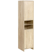 Thumbnail for Artiss 185cm Bathroom Cabinet Tallboy Furniture Toilet Storage Laundry Cupboard Oak