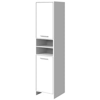 Thumbnail for Artiss 185cm Bathroom Tallboy Toilet Storage Cabinet Laundry Cupboard Adjustable Shelf White