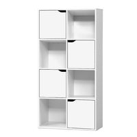 Thumbnail for Artiss Display Shelf 8 Cube Storage 4 Door Cabinet Organiser Bookshelf Unit White