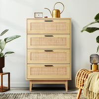 Thumbnail for Artiss 4 Chest of Drawers - BRIONY Oak